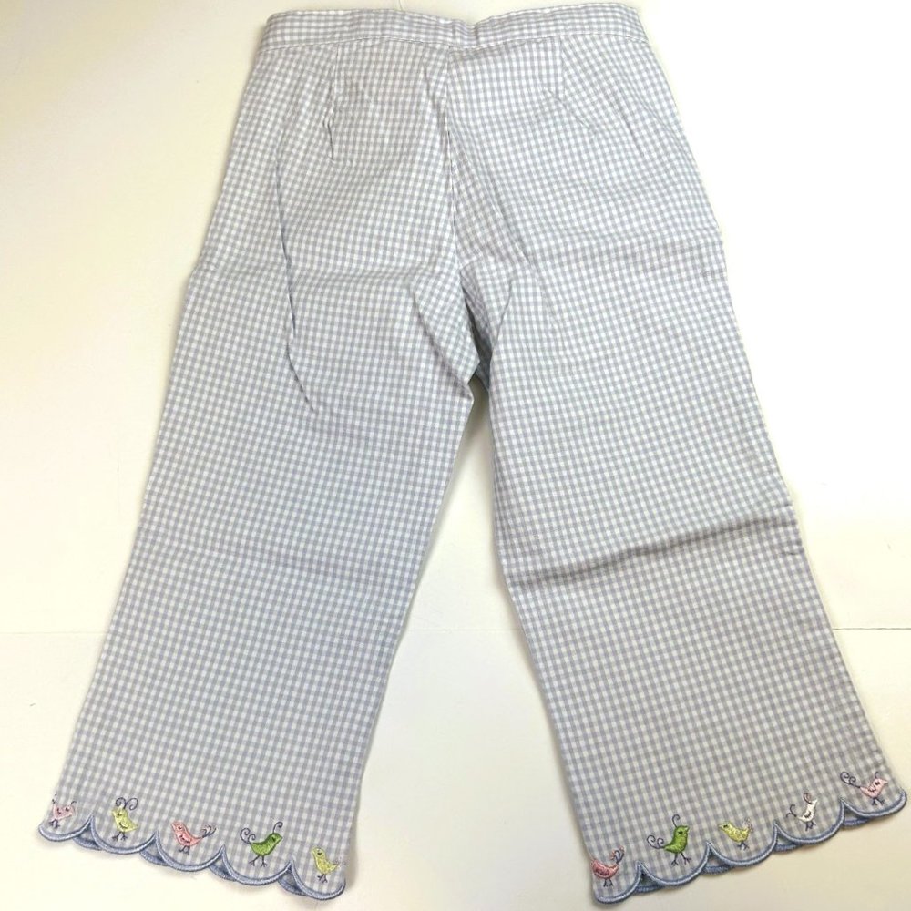 NWT Gymboree Girl Scallop Hem Gingham Partridge Capri & Stripe Neck Knit Tank 6 - Picture 4 of 7
